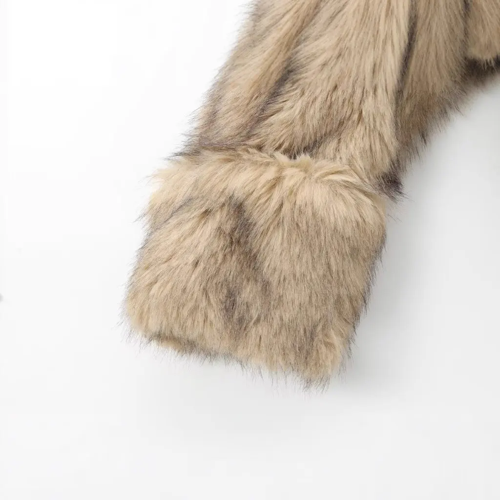 

Женский свитер с эффектом искусственного меха в европейском и американском стиле, простая модная осенняя новинка