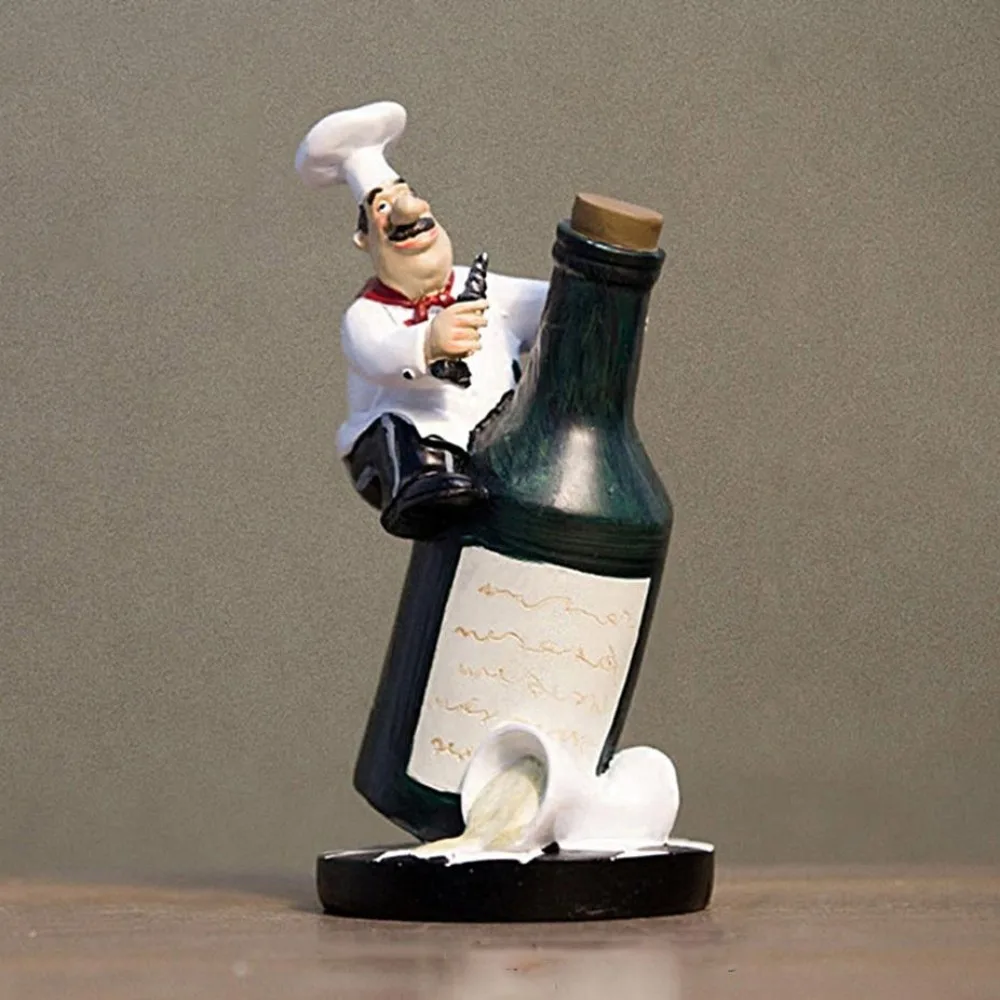 

Handicraft Rustic Bakery Chef Resin Statue Simulated Crafts Farmhouse Cake Shop Decor Funny Doll Display Kitchen Chef Figurine