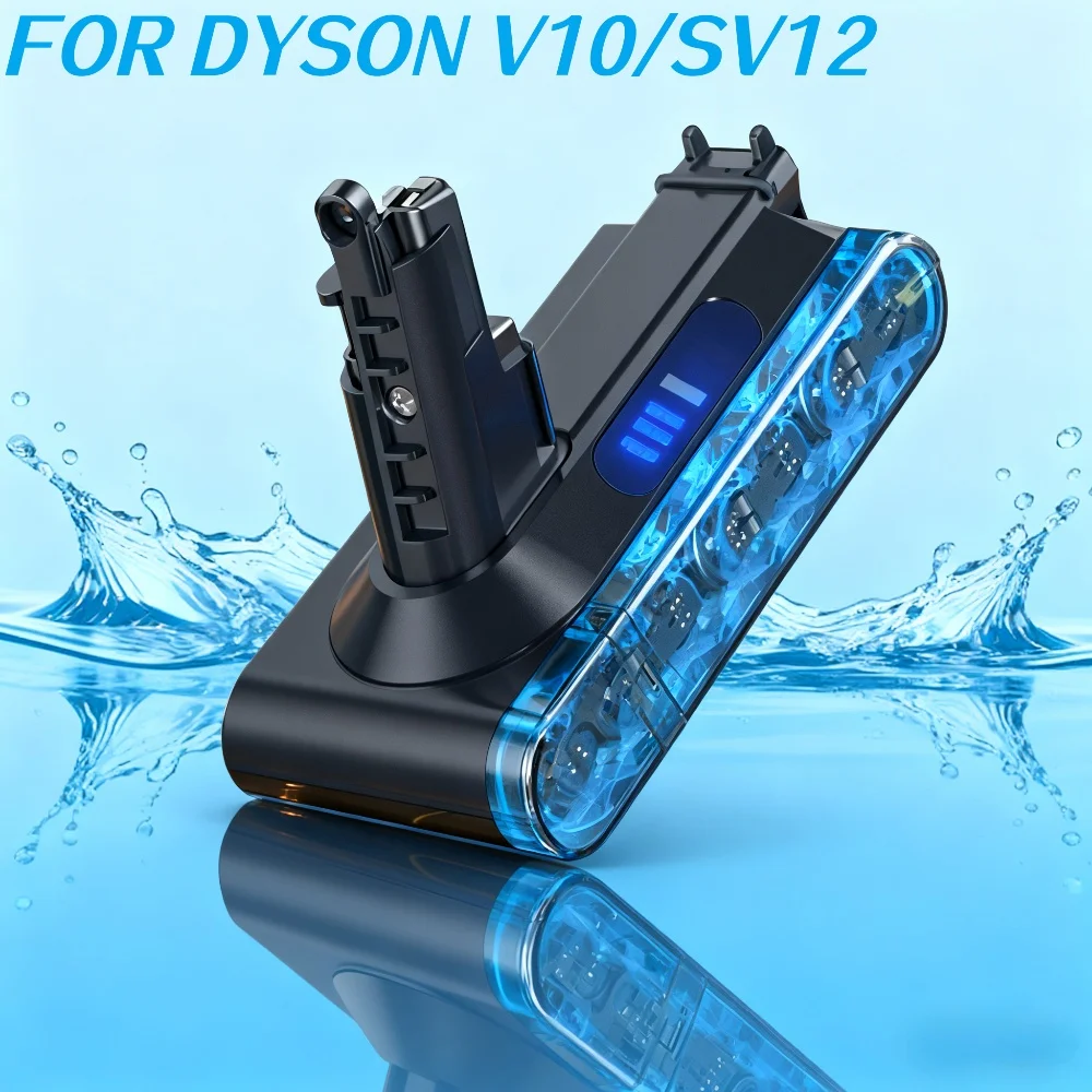 

Lithium Replacement Battery 25.2V 6000mAh/8000mAh lpega for Dyson Cyclone Absolute SV12 V10 Duvet Vacuum Cleaner.