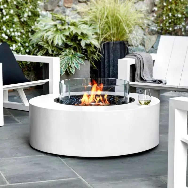 800mm Outdoor Fire Pit Table Custom BBQ Stove Garden Furniture for Warmth Cooking Patio Backyard Heating Grill