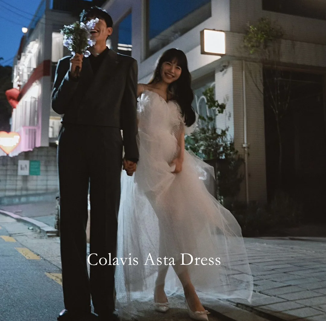 Colavis Ast 스파게티 스트랩 웨딩 원피스, 맞춤형 공주 명주 그물, 우아한 레이스업, 클래식 신부 드레스, 신부 가운