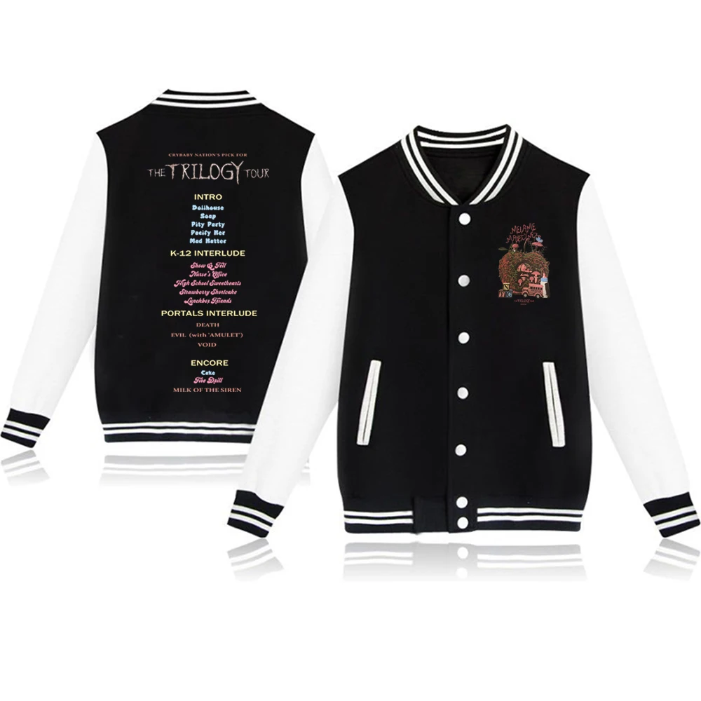 Melanie Martinez The Trilogy Tour 2024 Portals Album Melanie Martinez Baseball Uniform Coat Casual Fashion Men's Jacket