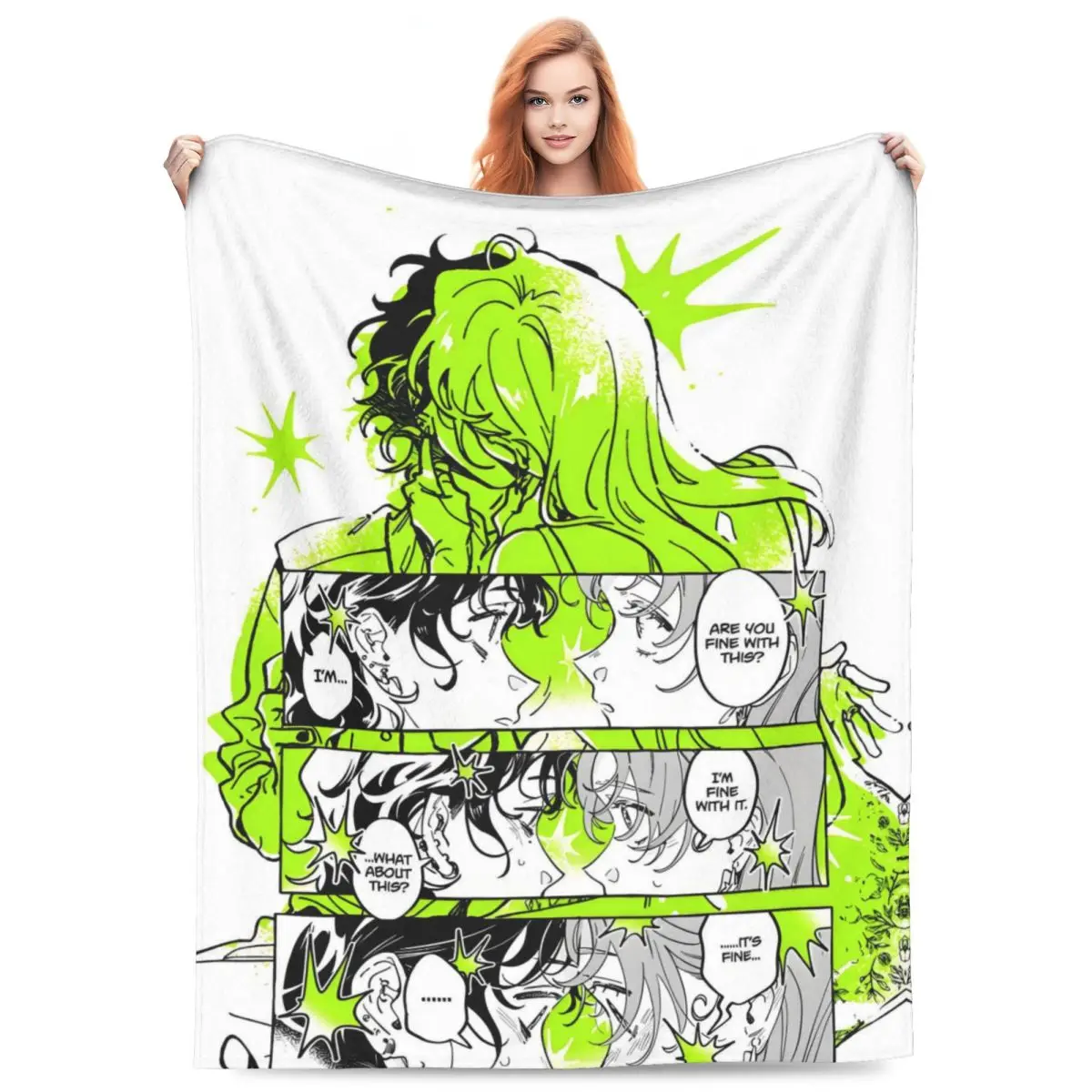 Custom The Guy She Was Interested In Wasn't A Guy At All Skicomfort Blanket 3D Print Soft Flannel Fleece Warm Throw Blankets
