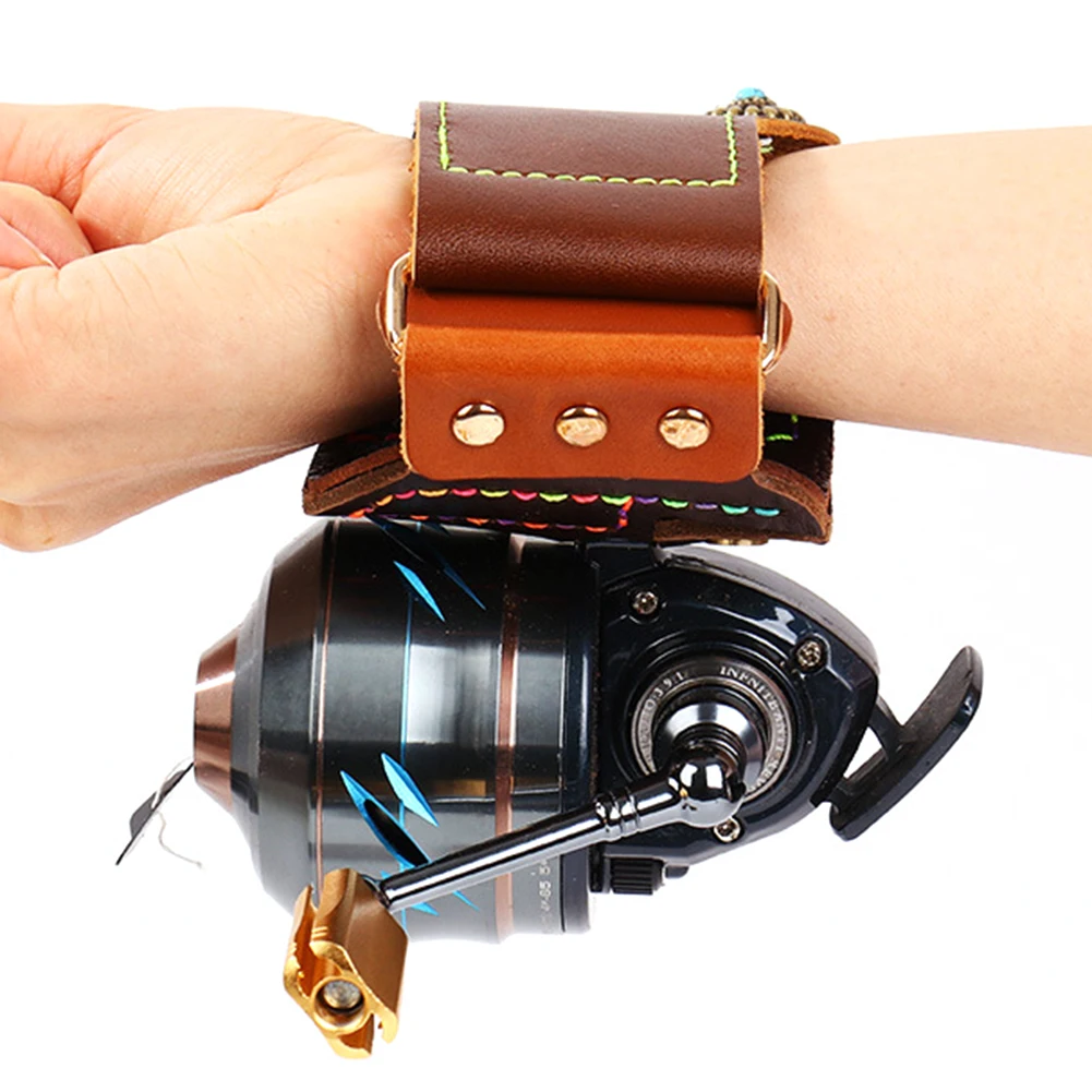 High-Quality Fish Shooting Dart Shooting Fishing Wheel Leather Wrist Guard Freshwater Saltwater Reservoir Carp Beach Fishing