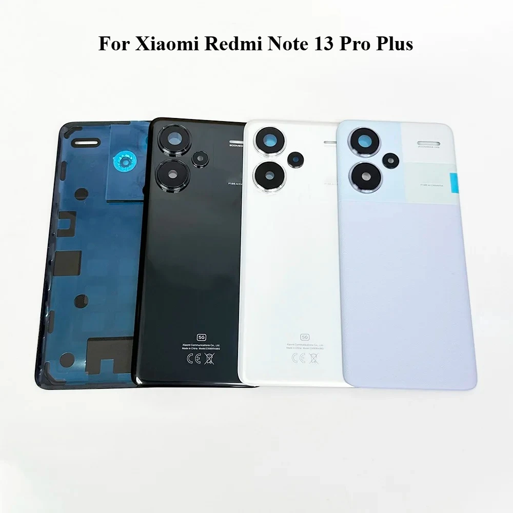 xiaomi-redmi-note-13-pro-plus用ガラスカバー、背面交換用バッテリーケース、リアハウジングカバー-カメラレンズ