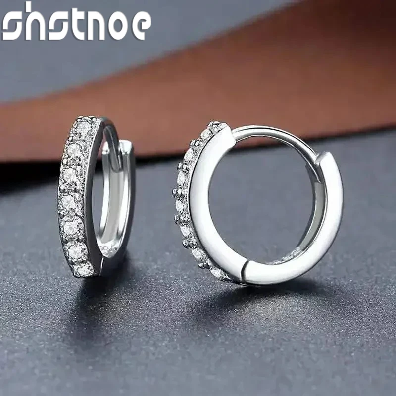 

2023 New Fasion 925 Sterling Silver Glossy Hoop Earring Gold Color Tiny Cartilage Piercing Small Earring Fine Jewelry Accessory