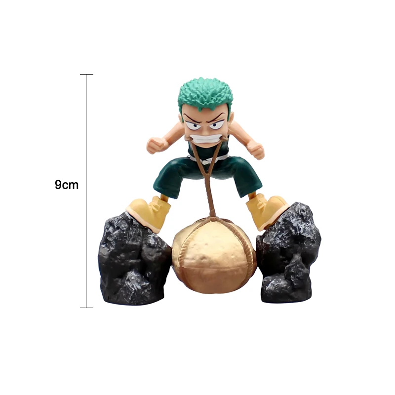 9cm uma peça figuras de anime infância roronoa zoro figuras de ação cena pedra gk pvc modelo coleção decorar brinquedos zoro presente