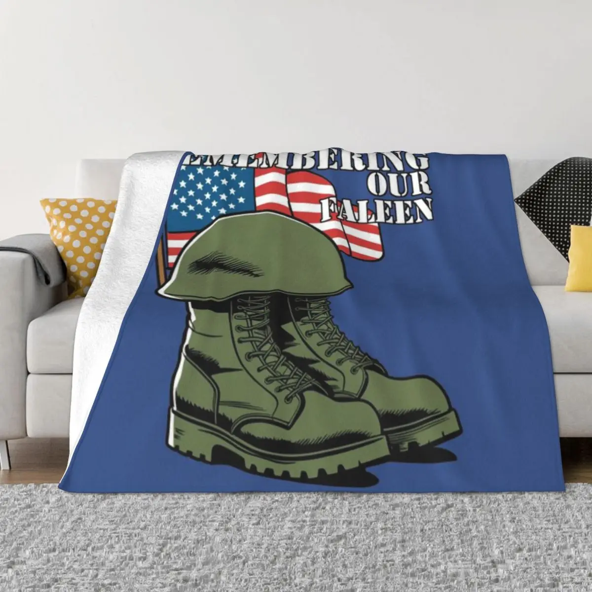 Запоминание нашего опавшего дня ветеранов сверхмягкое Флисовое одеяло