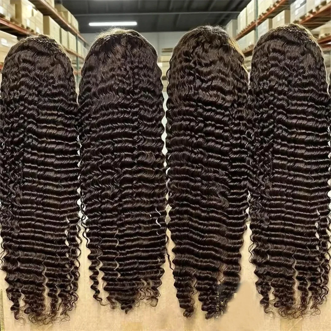 

5x5 HD Lace Closure Wig Sale Deep Wave Lace Front Wigs Wear Go 220% Water Wave Glueless Wig Human Hair Curly 13x6 HD Frontal Wig