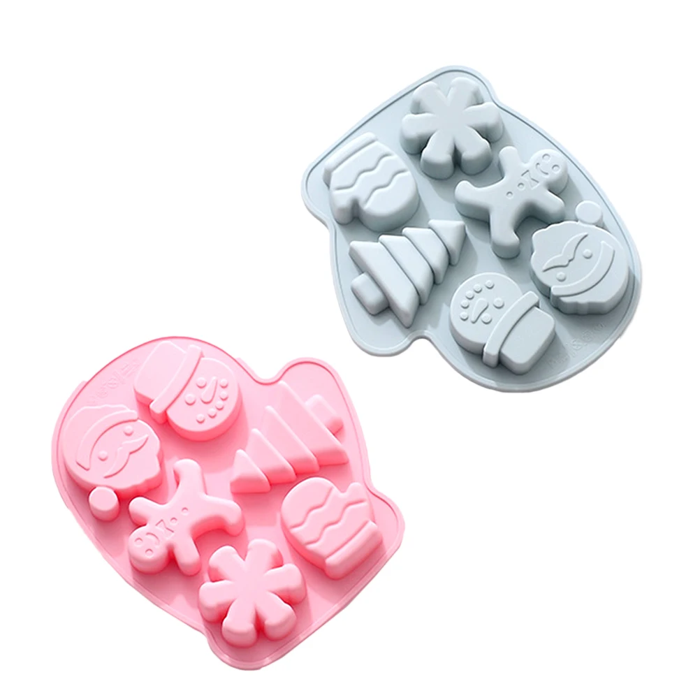 

2Pcs Christmas Chocolate Molds Silicone DIY Party Supplies Energy Saving Environmental Easy Mold Variety Styles