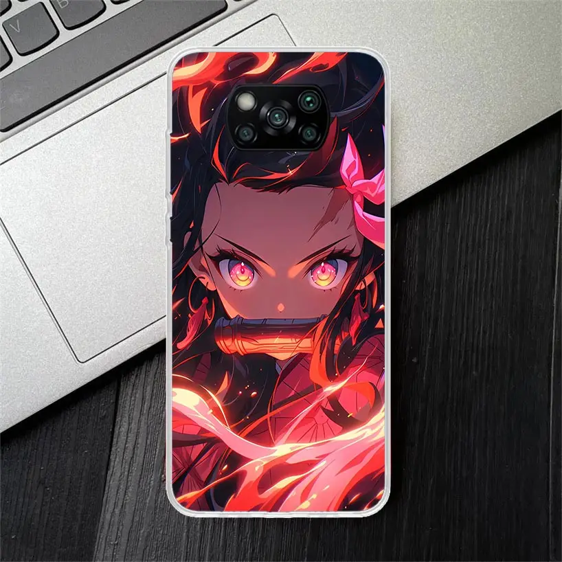 Nezuko Demon Slayer Soft Silicone Phone Case For Xiaomi Poco X3 NFC X4 GT X5 X6 F6 F5 Pro F4 F3 F2 F1 M5S M4 M3 M2 5G Cover X3 N