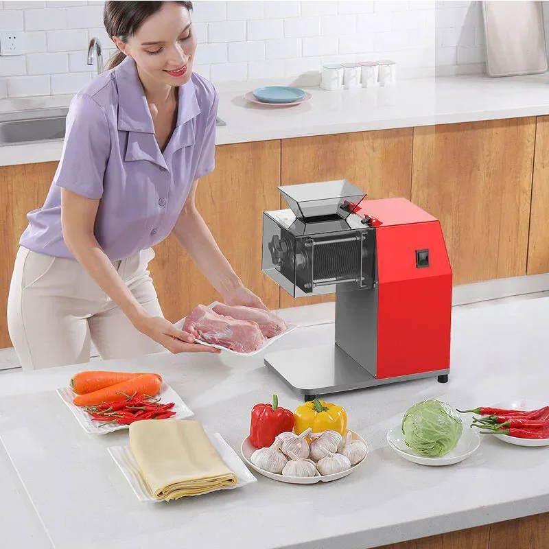Cortador de Carne Elétrico Desmontável em Aço Inoxidável, Máquina Multifuncional para Cortar e Ralar Vegetais e Carnes