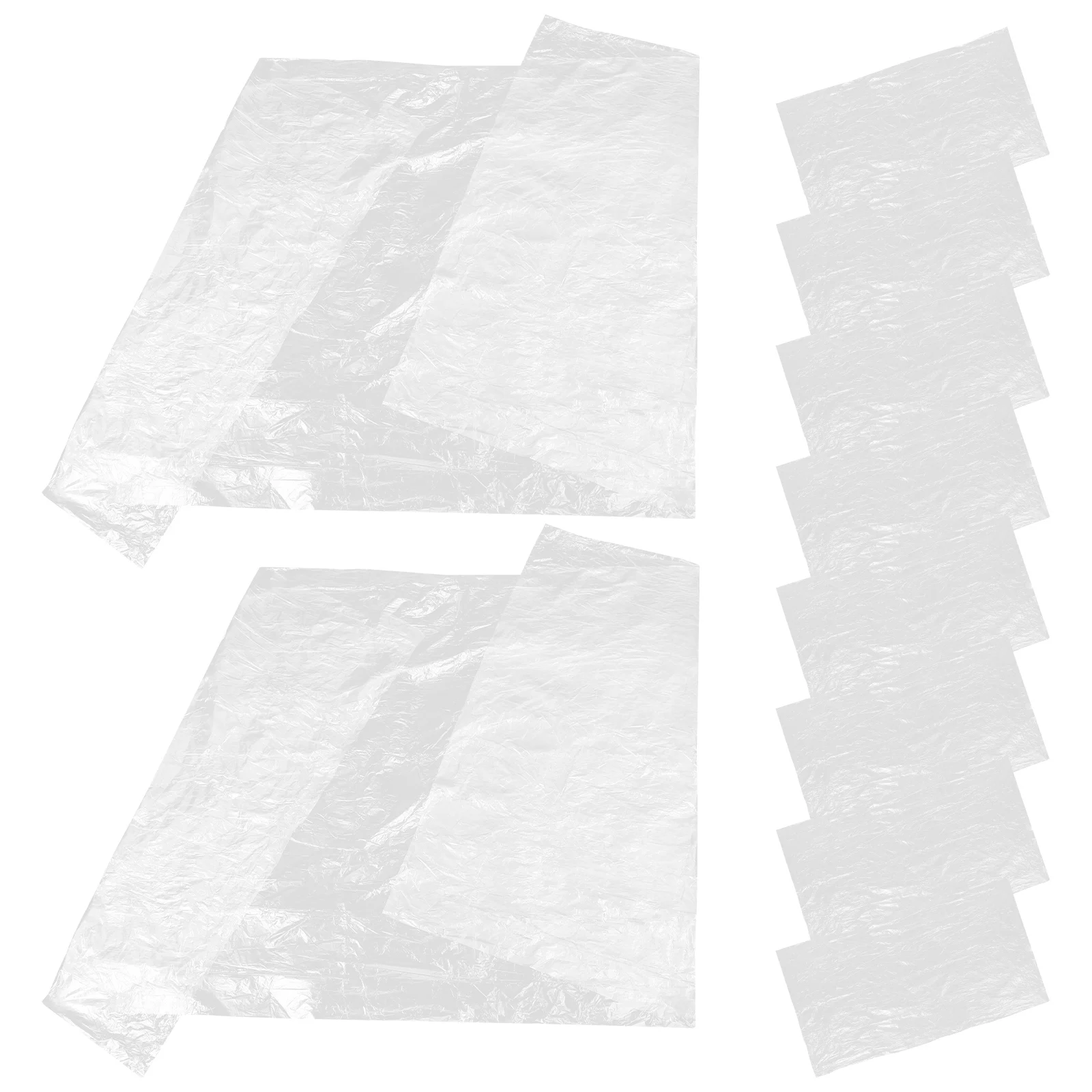 

50pcs Disposable Blanket Liner Top Opening Bag Insert Foil Towel Wrap Inner Film Cover for Replacement Use Bag Blanket
