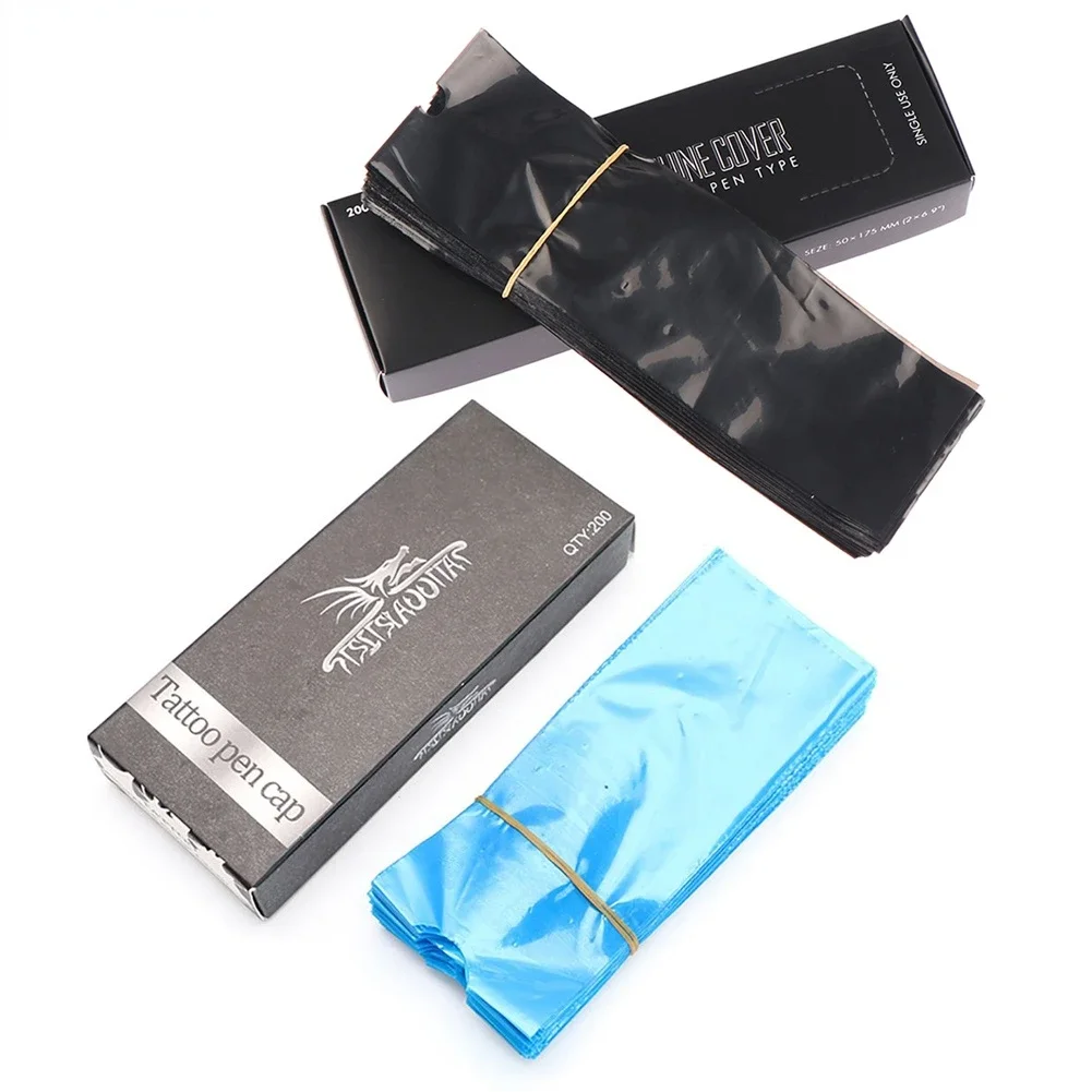 

New Arrival 200Pcs/box Disposable Rotary Tattoo Pen Cover Bags Permanent Makeup Machine Clip Cord Sleeves Protective Accessory