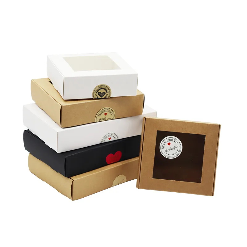 Craft Kraft Paper Box Packaging Wedding Party Small Gift Candy Favor Package Boxes Event Favor Supplies