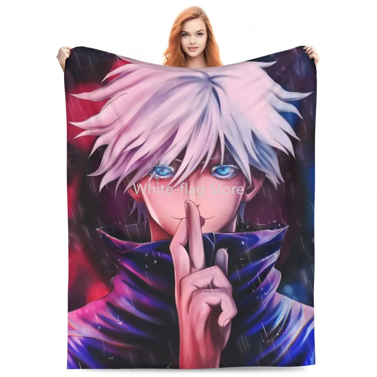 

Soft Durable Animation Blanket Picnic Throw Blanket Anime Flannel Bedspread Couch Bed Graphic Sofa Bed Cover