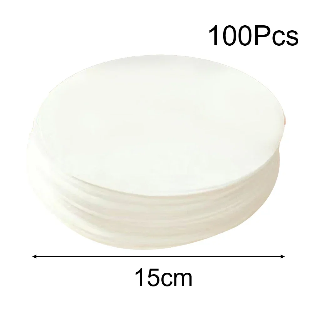 100Pcs 12/15cm Hamburger Ice Patty Compartment Paper Round BBQ Patty Paper Oil Absorbent & Food Mat Withstand High Temperatures