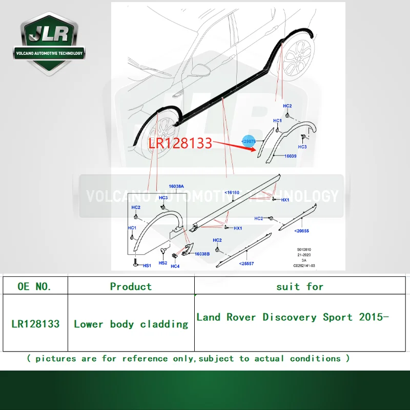 

Land Rover Lower body cladding（Plastic trim for rear wheel arch） For Discovery Sport 2015- OEM:LR128133