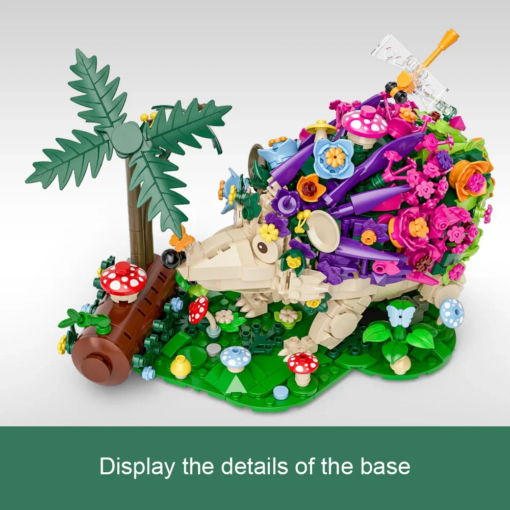 مكعبات بناء نموذج القنفذ، الذبابة، النحل، زخرفة الحيوانات، لعبة الهندسة المعمارية للمدينة للبالغين والأطفال، ديكور المنزل المكتبي.