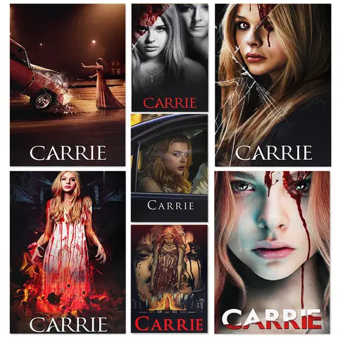 Vintage Classic Horror Movie Carrie Character Art Poster Canvas Printing Home Theater Room Wall Decoration Painting Frameless
