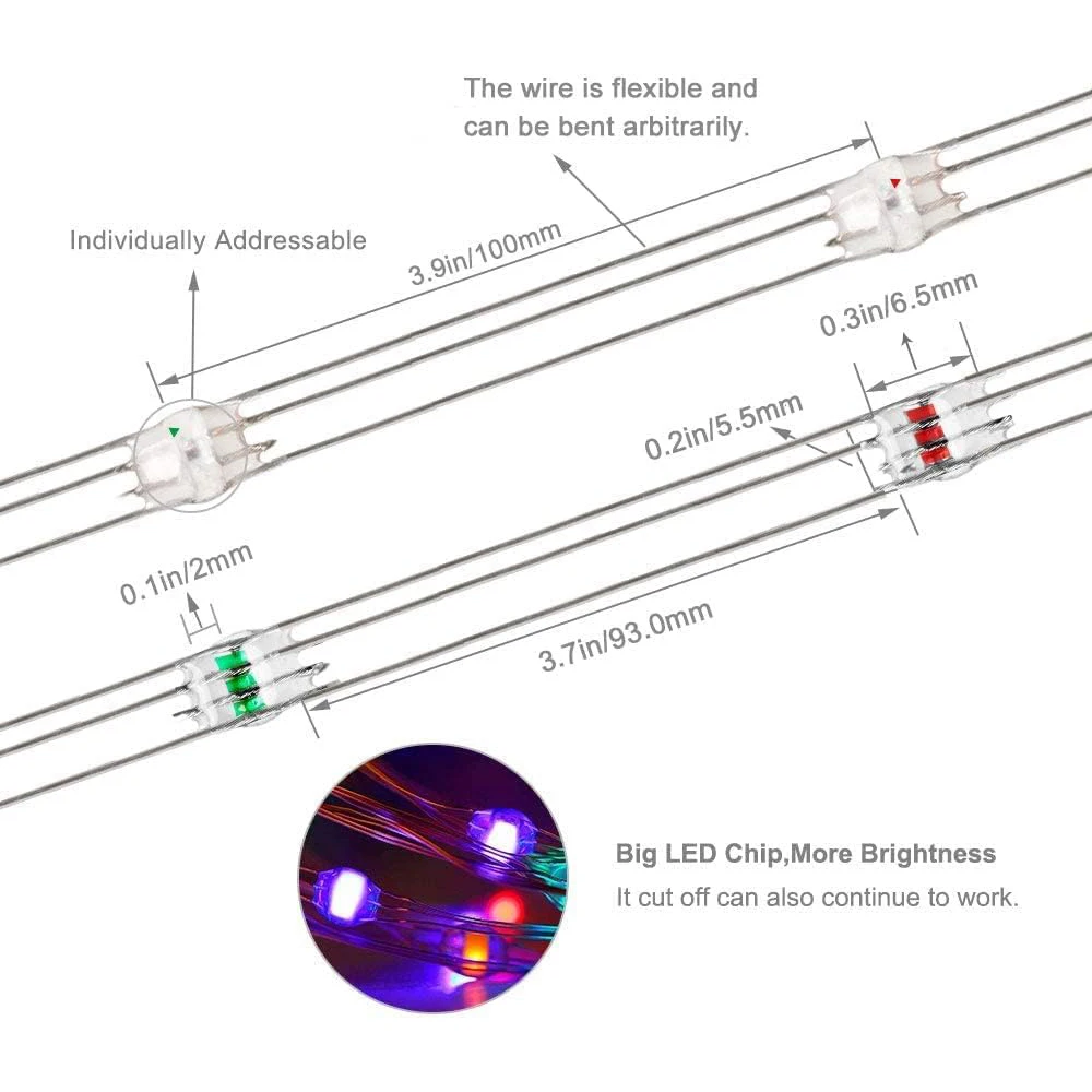 Imagem -02 - Rgbic-luzes de Natal Rgb Twinkle Lights Guirlanda Decorações Iluminação Cordas Festas de Casamento Dc5v 5m 50 Led Ws2812b