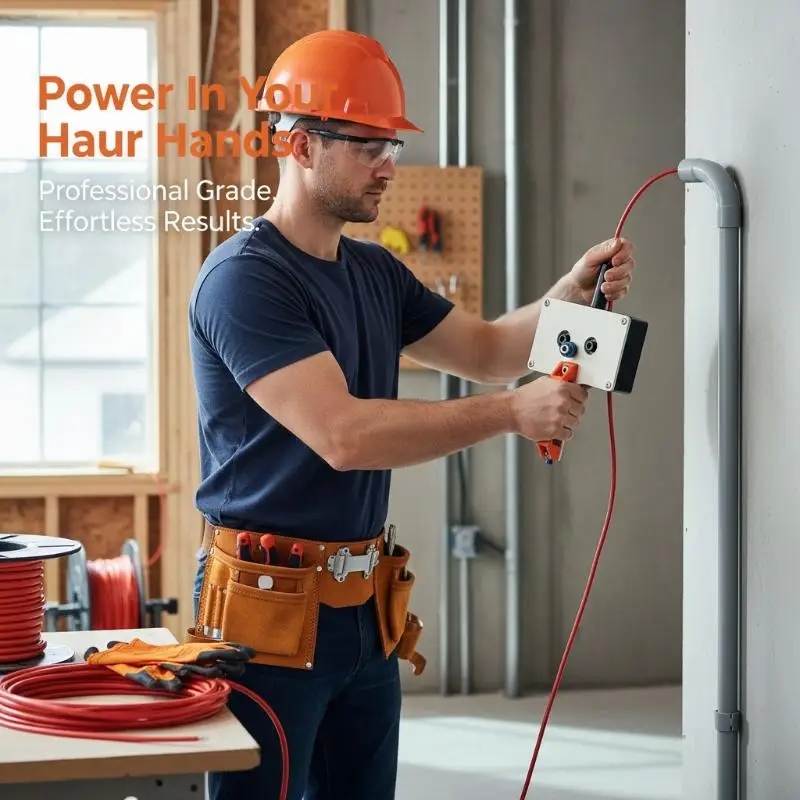 @*Heavy Duty Wire Puller Multifunctional Handheld Long Lasting Cable Threader for Wall Underground Data Center Industrial Use