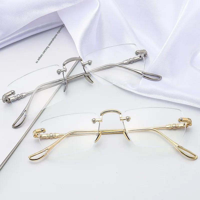 Ahora Men's Rimless Reading Glasses Frame Women Men Ultralight Business Myopia/Presbyopia Optical Eyewear 0 1.0 1.5 2.0 2.5 3.0 image 2
