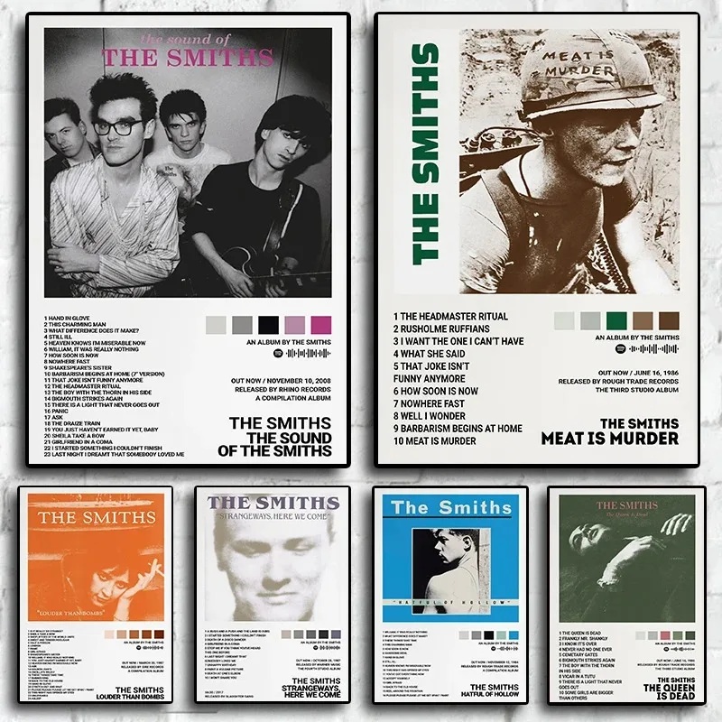 The Smiths Classics Rock Band Music Album Covers Art Home Wall Decor Pictures For Room Bar Canvas Painting Print Posters Gift