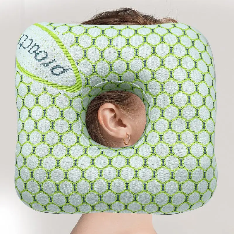 NEW NEW Cotton Filling Ear Piercing Pillow Breathable Ergonomic Pillow With Ear Hole Portable Comfortable Earring Pillow
