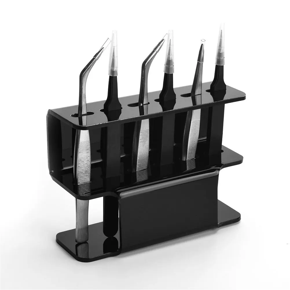 

1pc Acrylic Eyelash Storage Rack False Lashes Organizer Compact Holder For Home Professional Storage Bracket Use Black