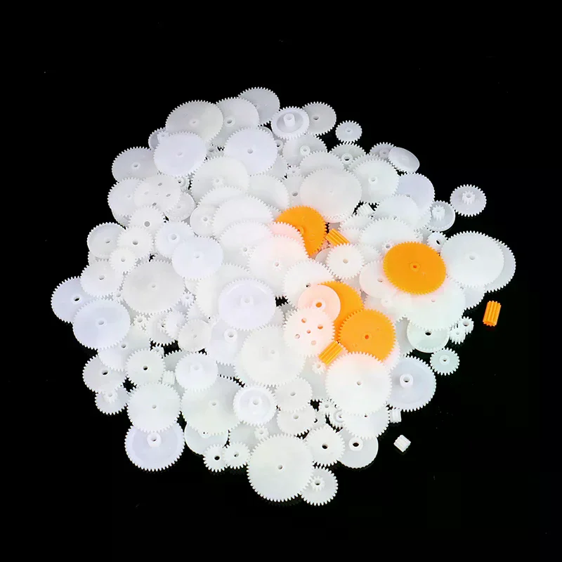 Drive DIY Toy Motors! 200PCS Mixed Plastic Gear Bag Motor Motor Transmission Gear 0.5 Mold DIY Handmade Toy Accessories