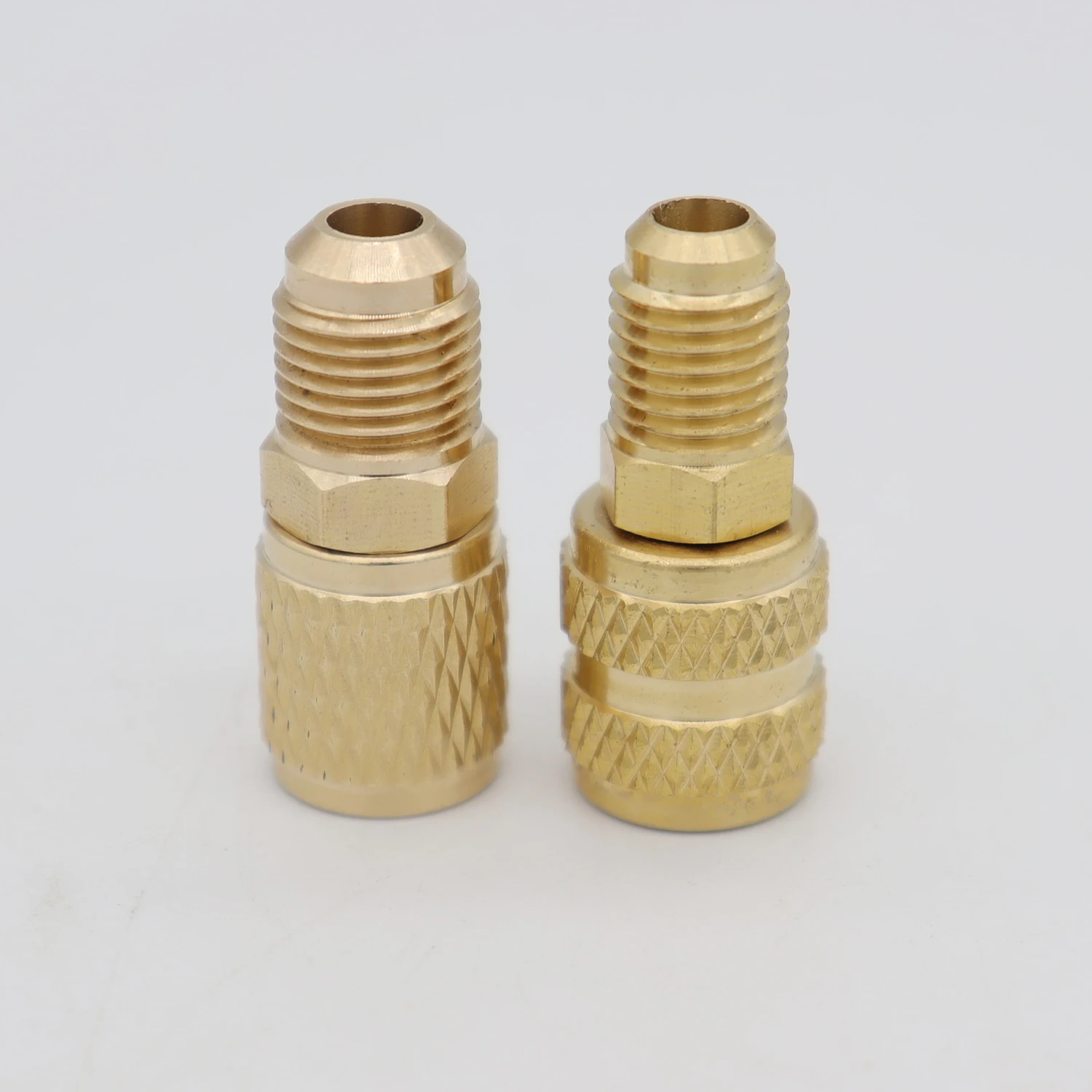 Juego de adaptador de piezas R410a, conector rápido 5/16 SAE F a 1/4 SAE M Flare 5 16 SAE M a 1/4 hembra macho, adecuado para R410 R32 R22, 2 uds.