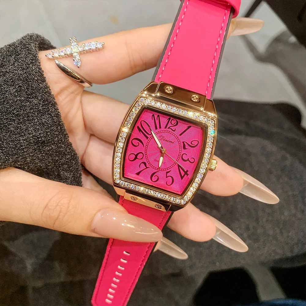 Hot-selling stylish barrel-shaped women's watch, high-quality luxury watch, elegant women's watch, gift for girlfriend