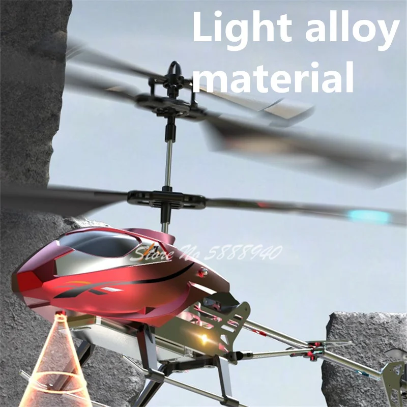 3.5CH سبائك معدنية RC مروحية لعبة بدون طيار 2.4G الدوران مفتاح واحد خلع الذكية تحوم عالية LED الإضاءة التحكم عن بعد هليكوبتر