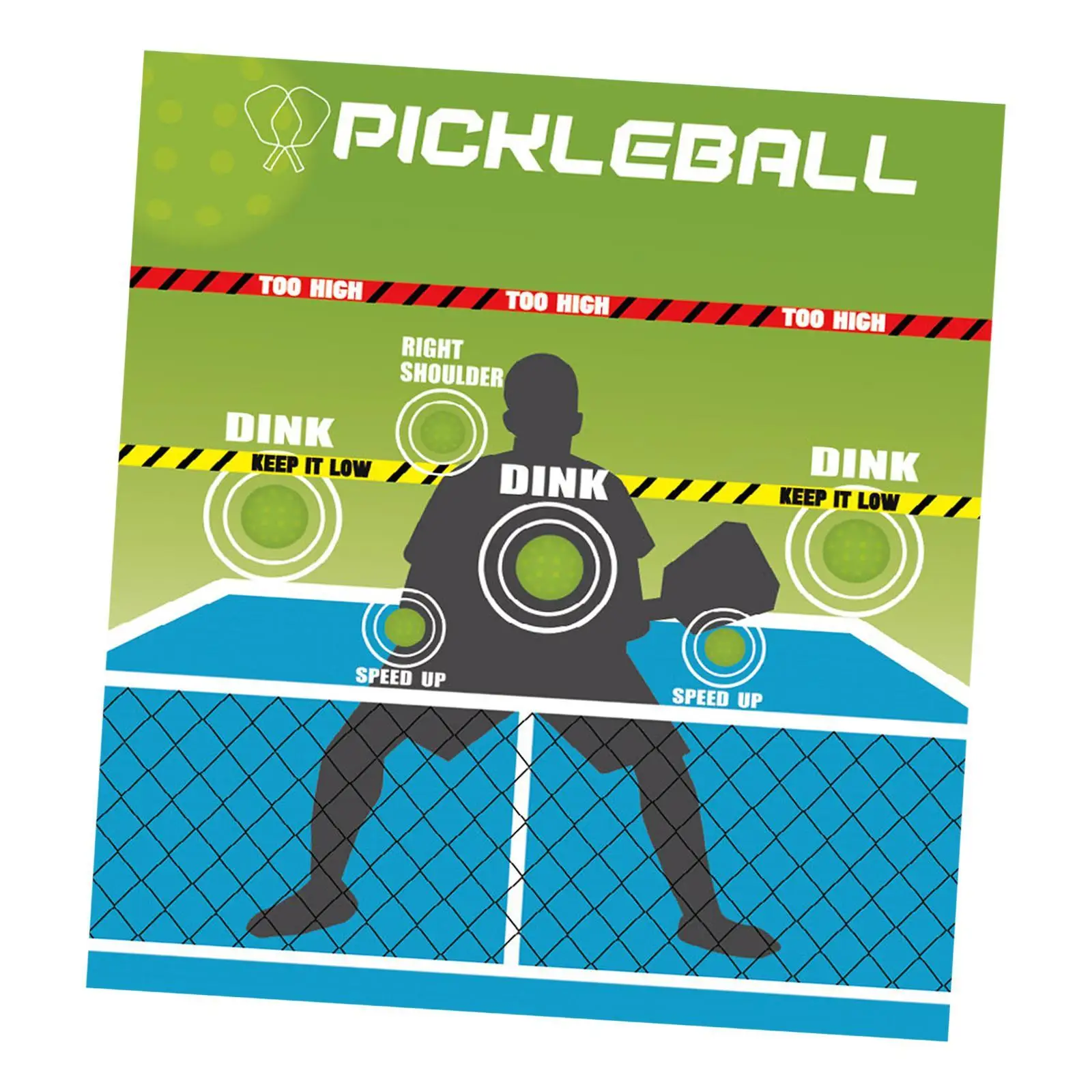 Pickleball Dink Pad Pickleball Training Aid for Indoor Outdoor Yard Court