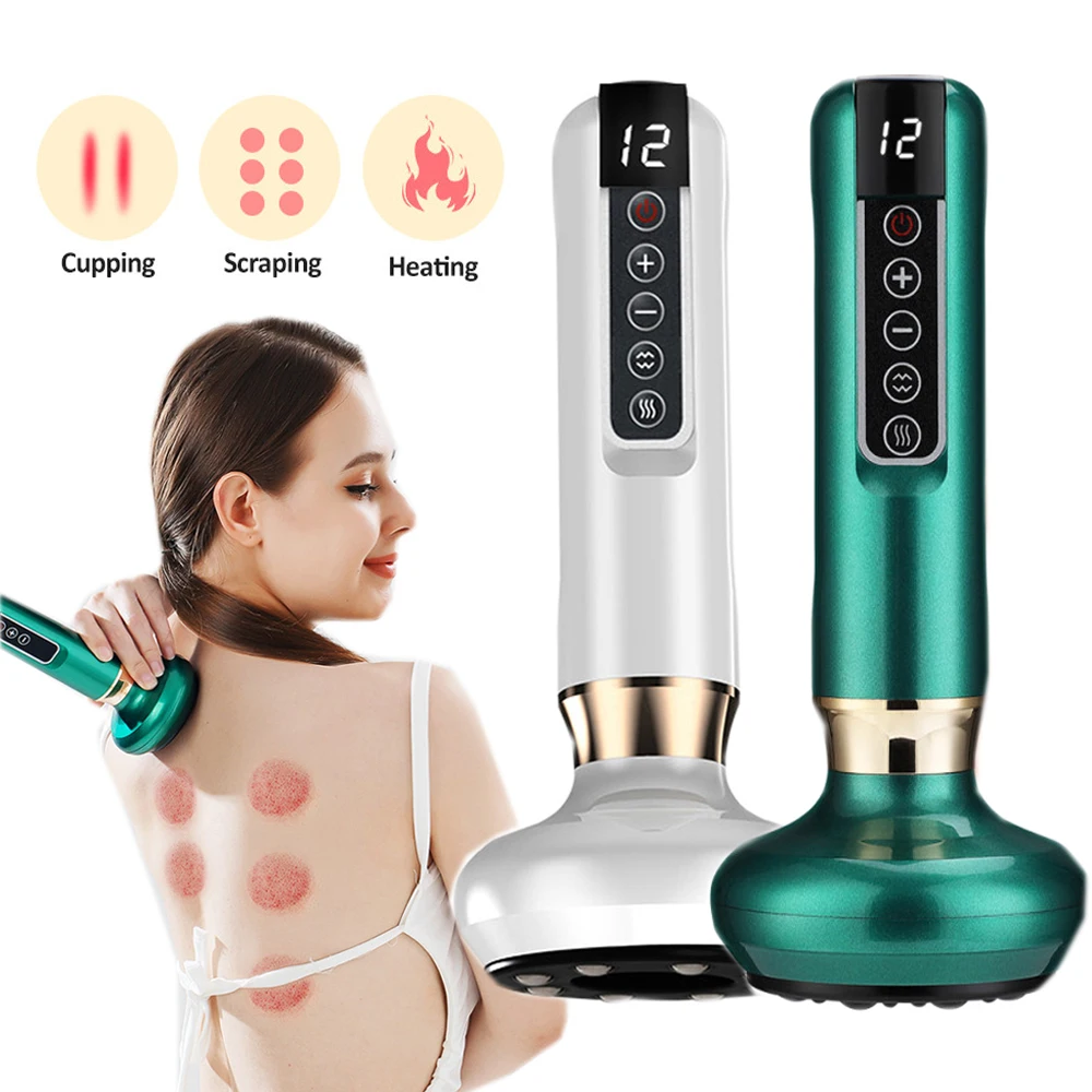 Intelligent Suction Medical Cupping Set with Glass Jars Vacuum Slimming Beauty Massager Anti-Cellulite Guasha Tool for Home Use
