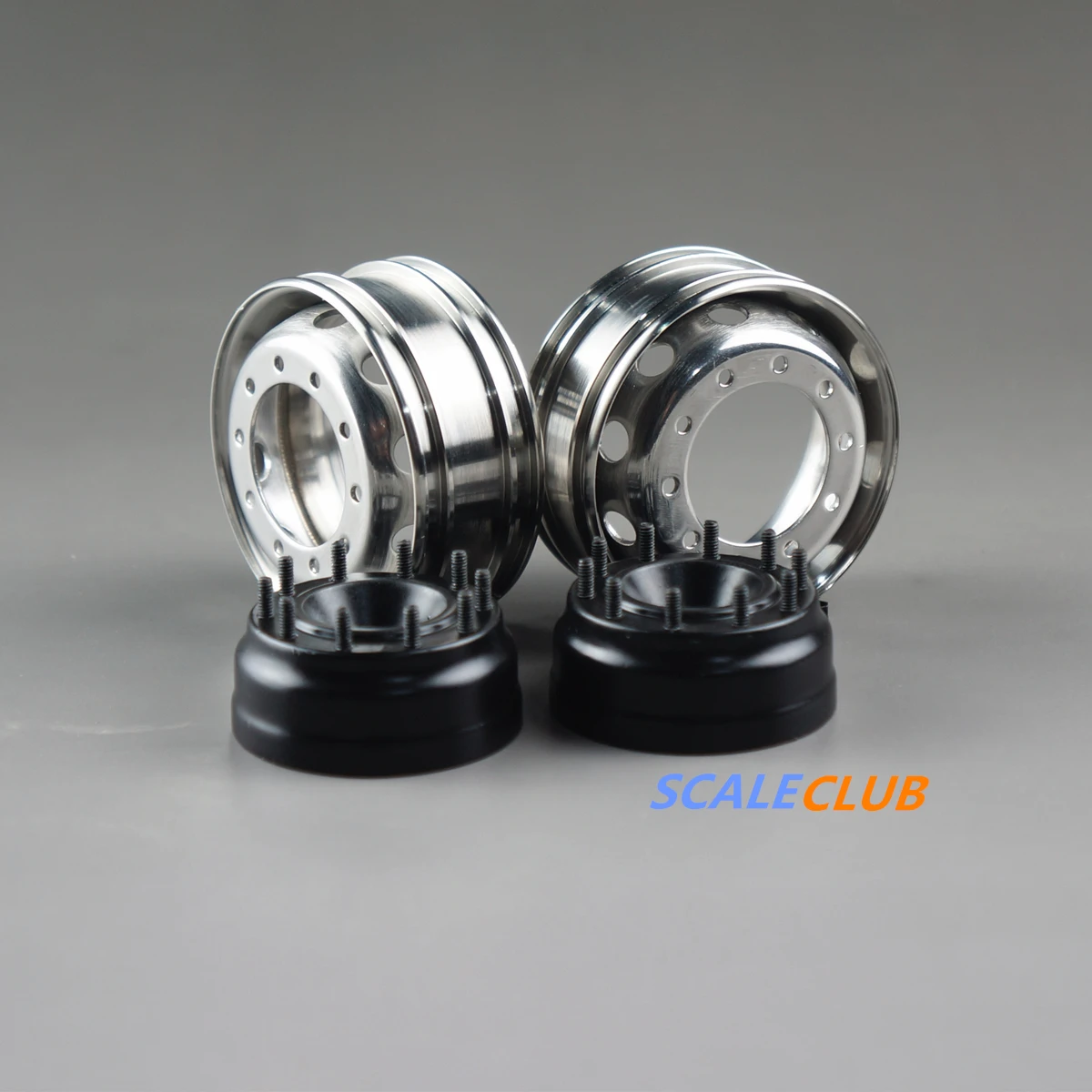 Scaleclub 1/14 Tractor Mud Head Universal Upgrade Metal Front Wide Wheel Narrow Wheel For Tamiya  Lesu For Scania Man Actros