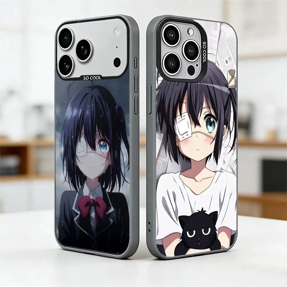

Rikka Takanashi Phone Case For iPhone 17,16,15,14,13,12,11 Plus,Pro Max,XS,Colored Silver Plated Inside Cover
