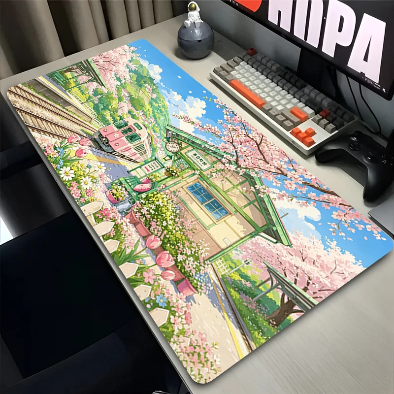 Mouse Pad E-sports Gaming Accessories alfombrilla Computer Mouse Mat Japanese Anime Scenery Desk Mat Keyboard Pad Gamer Mousepad