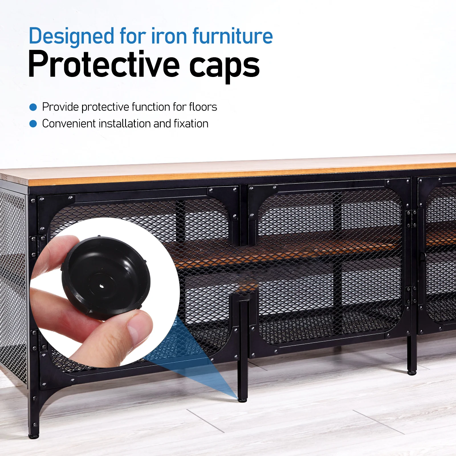 

48 Pcs Furniture Mat Floor Protectors for Table Leg Protective Caps Chair Legs Plastic Stool