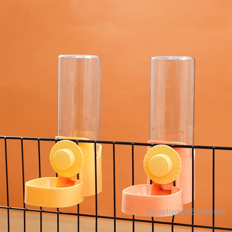 

Automatic Pet Feeder Cage Hanging Bowl Water Bottle Food Container Dispenser For Puppy Cats Rabbit Birds Pet Feeding Product