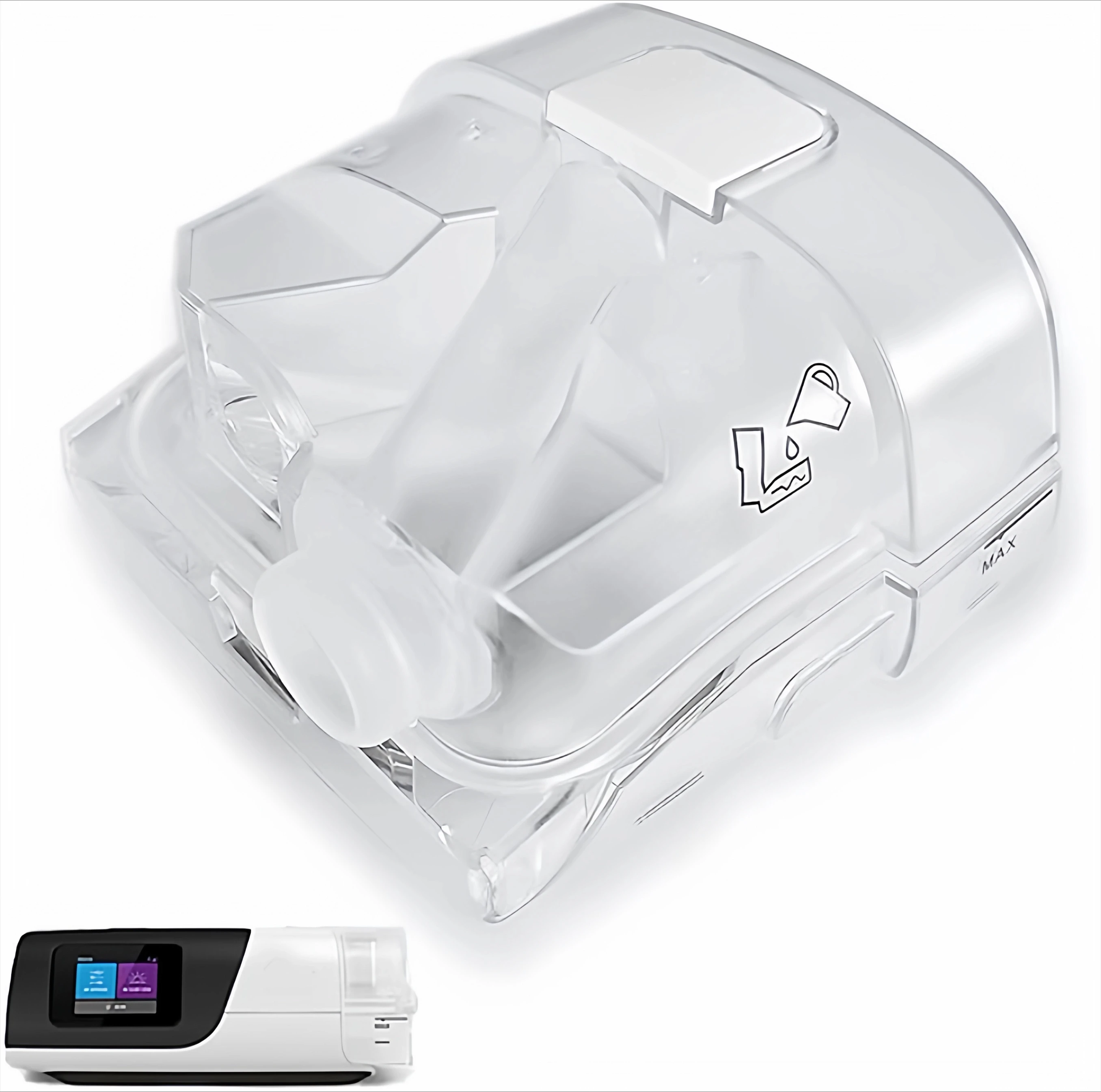 Square Base Heating Humidifier Water Box Replacement Tank For S10 Machine Humidification Chamber Sleep