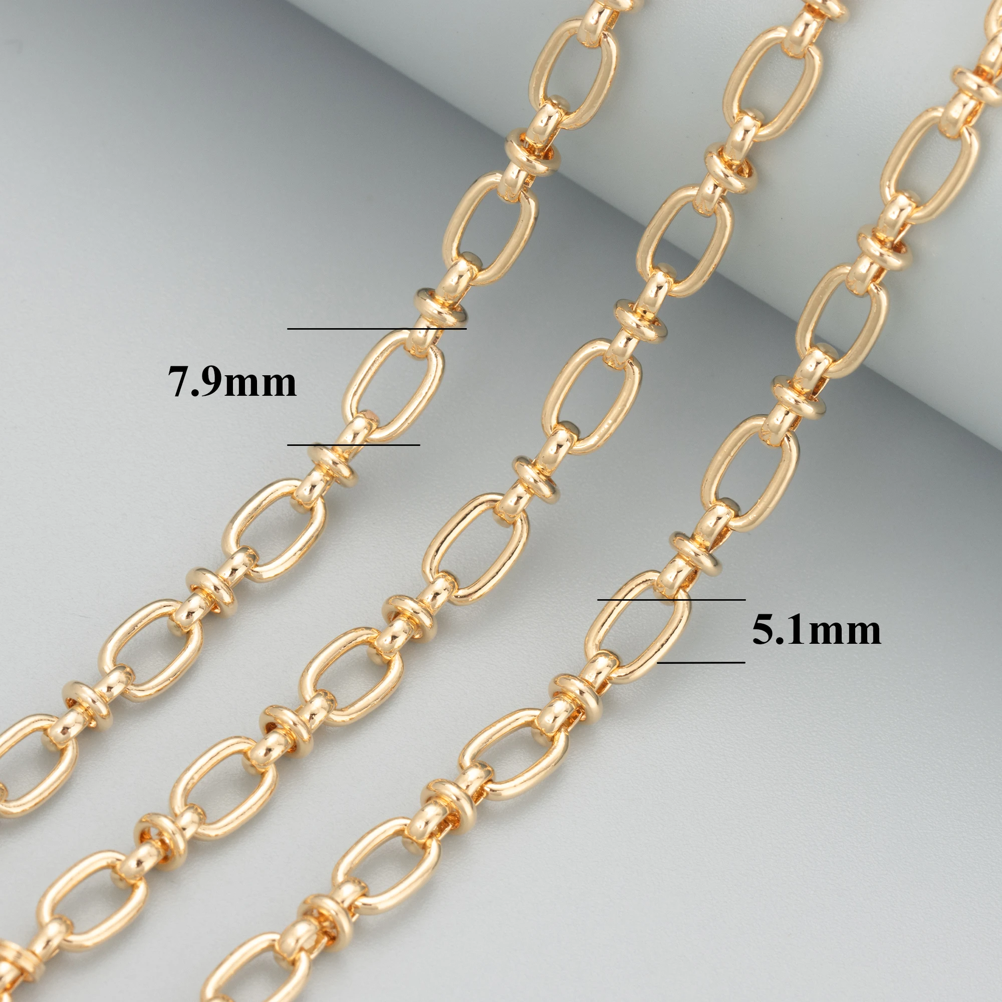 GUFEATHER C54,diy chain,jewelry accessories,pass REACH,nickel free,18k gold plated,,copper,diy necklace,jewelry making,1m/lot