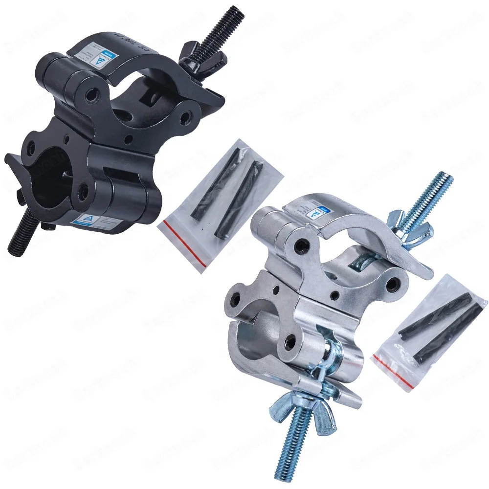 【Durable Using】Aluminum Pro Swivel Dual Coupler Clamp.Fits 2inch (38-52)mm Truss,1100LB(500KG )Load Heavy  Swivel Truss Clam