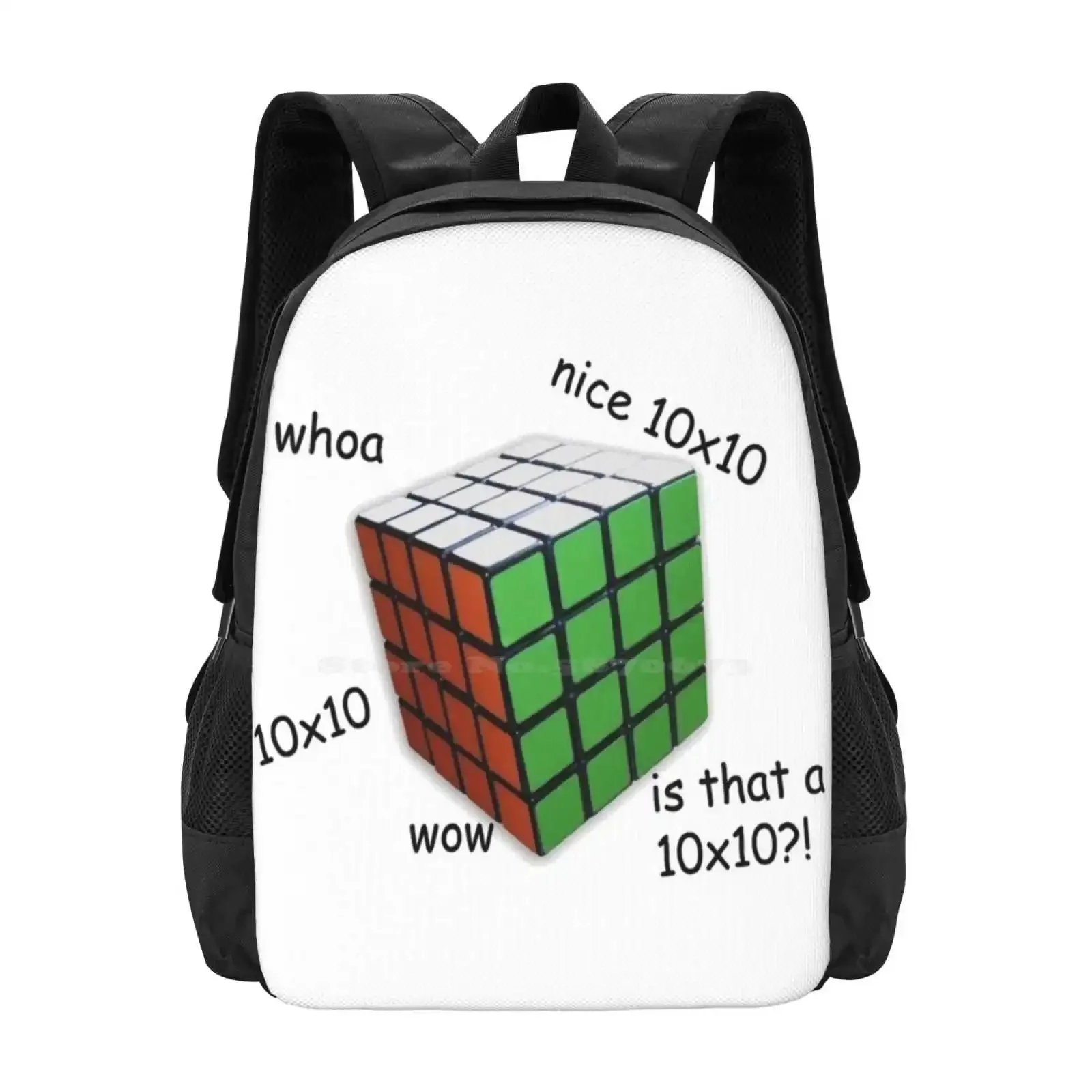 

Whoa, Is That A 10X10! Hot Sale Schoolbag Backpack Fashion Bags Cubing 10X10 Meme