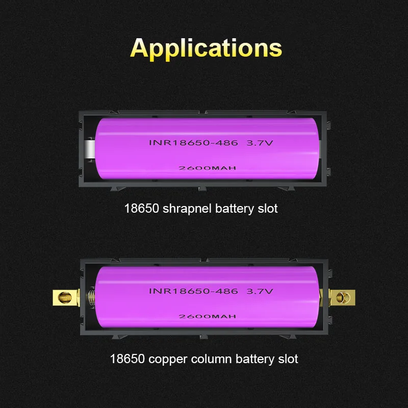 Emplacement pour batterie en cuivre 21700/18650, support de boîtier de batterie en lithium sans soudure, pilier électronique à courant élevé