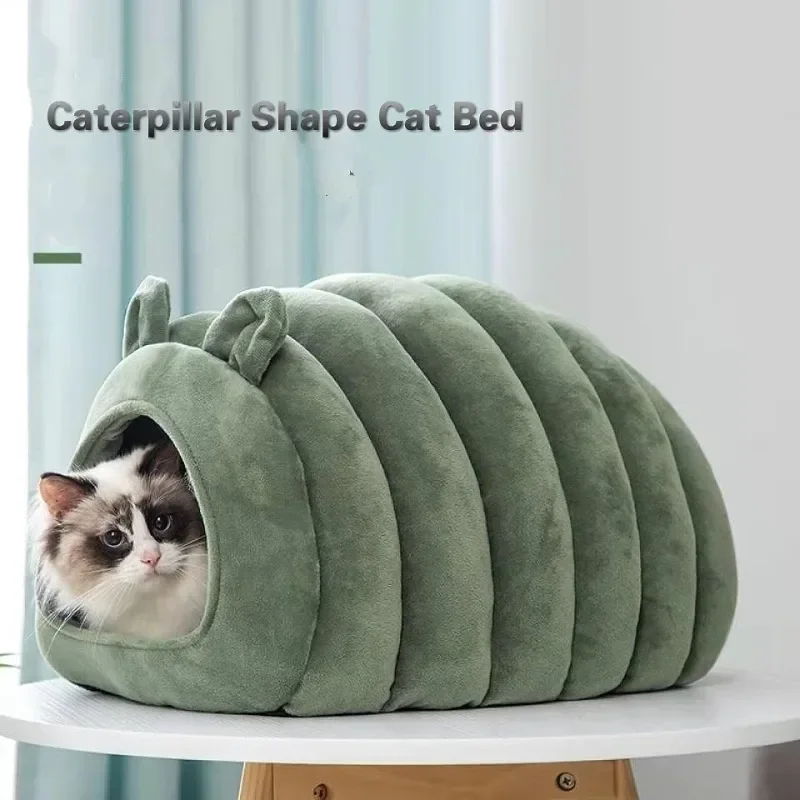 Cat Kennel Winter Warm Fully Enclosed Comfortable Sleeping House Pumpkin Cat Nest Pet Bed Supplies Thermal Bed Cat Sleeping Bag