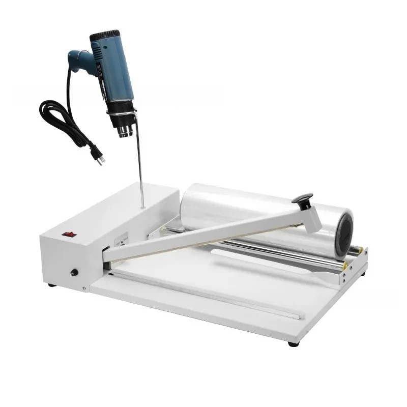 Heat Shrink Wrapping Machine Manual POF PVC Film Sealer for Gift Box Cylinder Book Mobile Phone Packaging Small Business Home