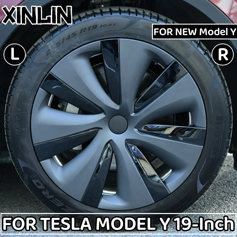 4PCS 19 Inch Wheel Caps HubCap Performance Automobile Replacemen Wheel Full Rim Cover Accessories for Tesla Model Y 2018-2023