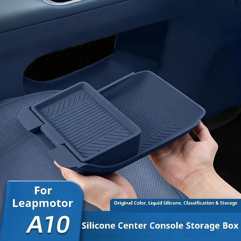 

For Leapmotor A10 2026 Central Control Storage Box Silicone Tissue Box Waterproof Dustproof Interior Accessories